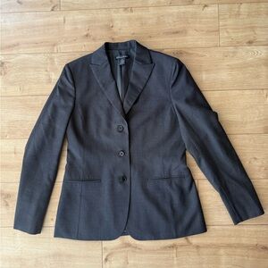 Brooks Brothers Womens Navy Pinstripe Wool Blazer Jacket Size 10 Excellent